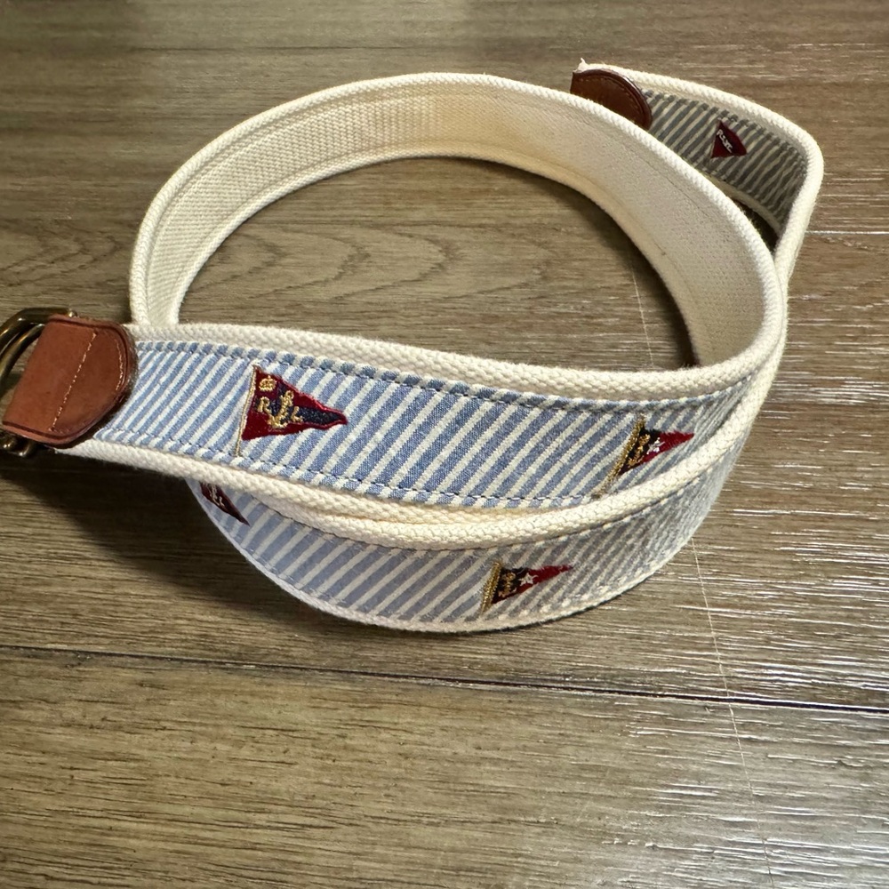 Ralph Lauren POLO canvas and leather belt.